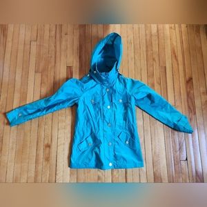 Nygard Black Label turquoise spring rain jacket in xs
